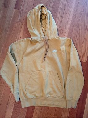 Nike | Club Fleece Hoodie | Mustard Yellow Gold | Size: XS